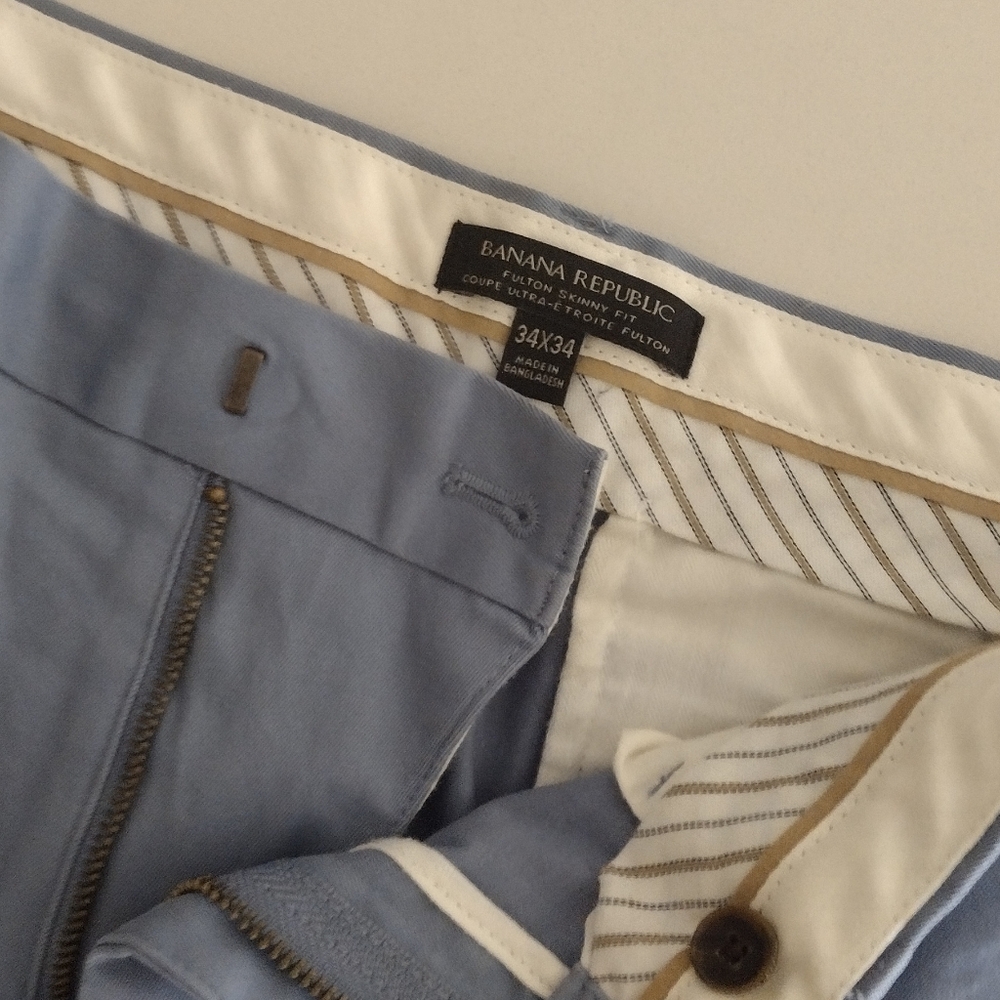 Men's Blue Banana Republic Fulton Skinny Fit 34/34 Blue - excellent condition